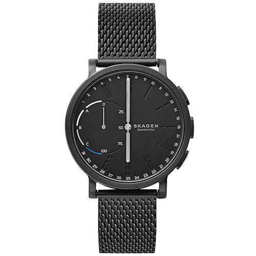 Image of Skagen Connected CA Hagen Black IP sort stål quartz med tre visere herre ur, model SKT1109